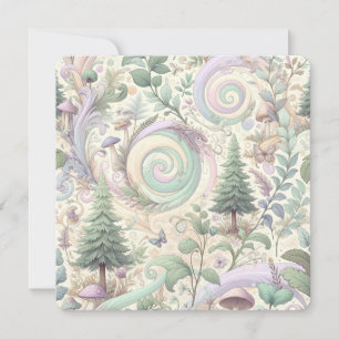 Invitation Forêt enchantée Pastel : Un Imaginaire Cottagecore