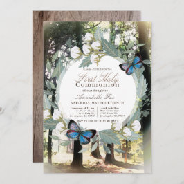 Invitation Forêt Enchantée Whimsical Première Communion Saint