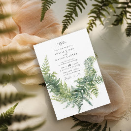 Invitation Forêt Fern Mountain Woodland Chic Mariage élégant