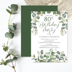 Invitation Forêt Green Semences Eucalyptus fête de 80e annive