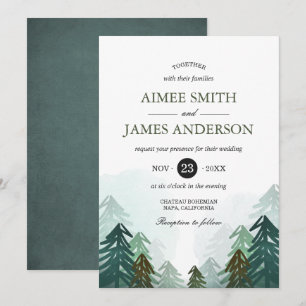 Invitation Forêt Hiver Russe Bois Pine