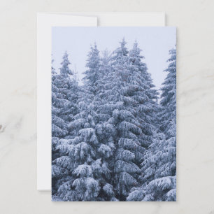 Invitation Forêt hivernale magique - bleu, coutume