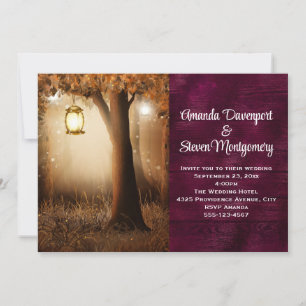Invitation Forêt Magique avec Mariage de Lumières de Fée
