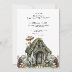 Invitation Forêt Magique Enchantée Anniversaire Enfant