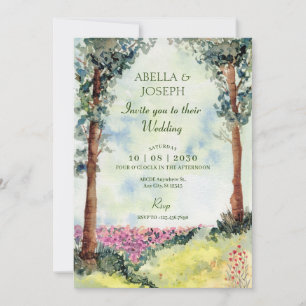 Invitation Forêt onirique esthétique mariage