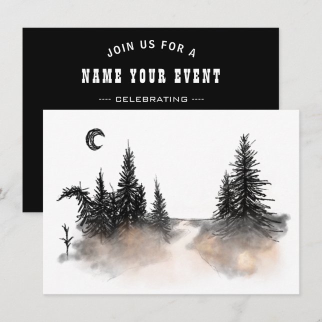 Invitation forêt poussiéreuse (Devant / Derrière)