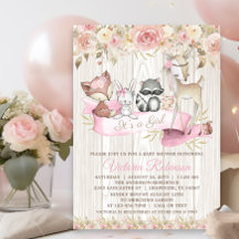Forêt rustique douce Baby shower animal