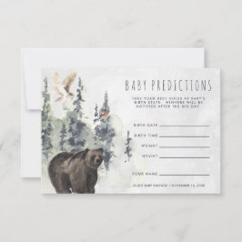 Invitation Forêt rustique | Jeu de devination de Baby shower