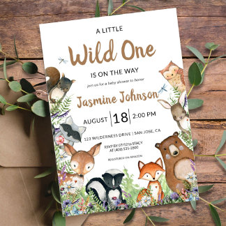 Invitation Forêt sauvage rustique - Créations Baby shower