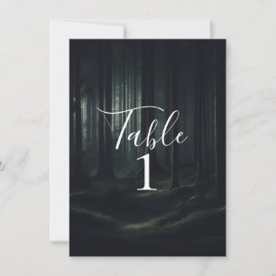 Invitation Forêt sombre et triste Arbres au crépuscule Numéro