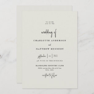 Invitation Forever Faithful Cream Mariage