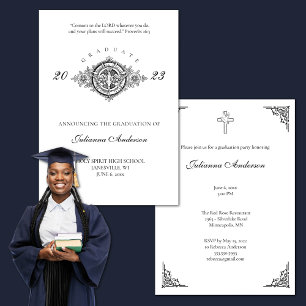 Invitation Formal Catholic Christian Holy Spirit Graduation