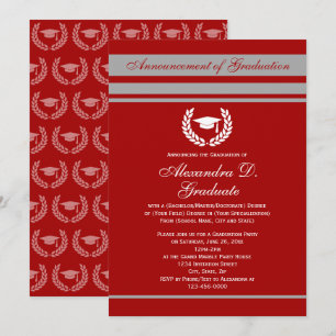 Invitation Formal Stripes College Lycée Graduation
