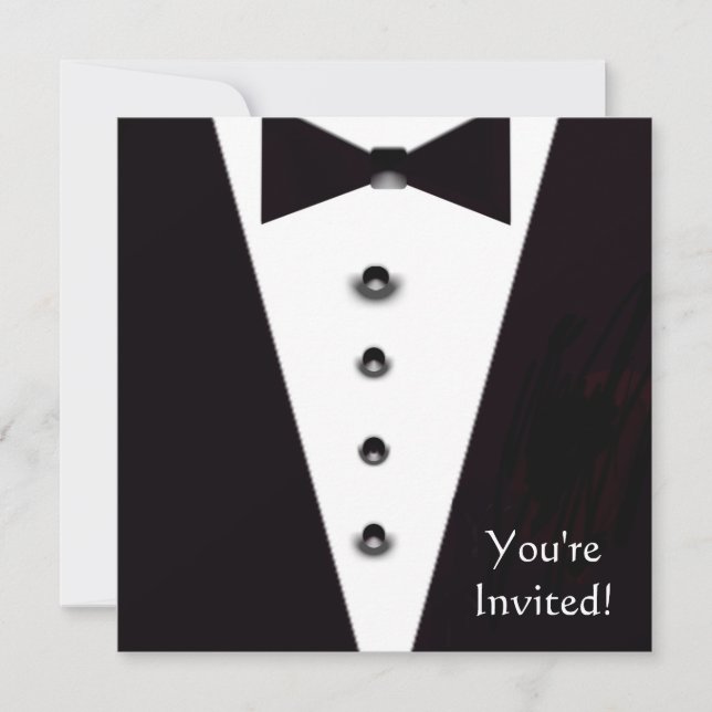 Invitation Formelle Cravate Noire (Devant)