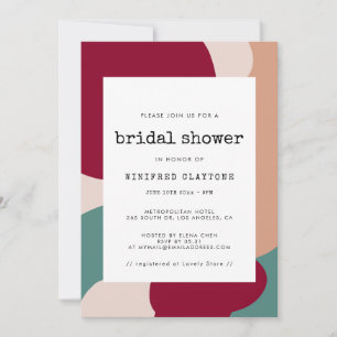 Invitation Formes abstraites Baby shower contemporain