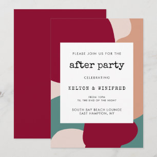 Invitation Formes abstraites contemporaines après la fête