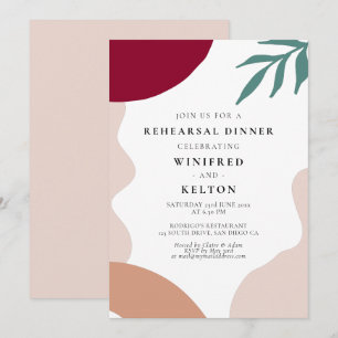 Invitation Formes abstraites modernes dîner de répétition