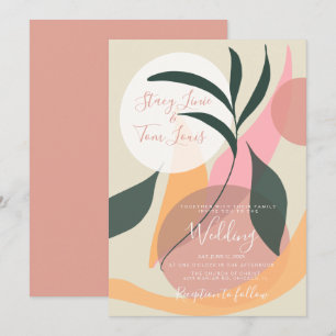 Invitation Formes de mariage organiques floraux botaniques
