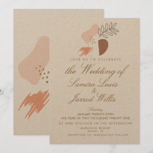 Invitation Formes géométriques organiques Abstraites Mariage 