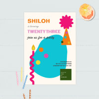 Formes graphiques festives Bougie d'anniversaire
