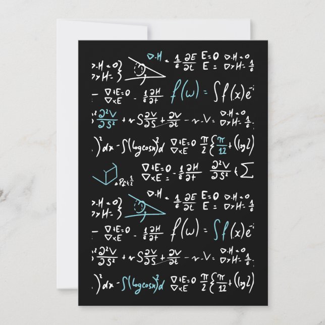 Invitation Formules mathématiques mathématiques physique prof (Devant)
