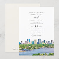 FORT LAUDERDALE Aquarelle Mariage Skyline