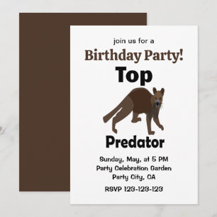 Invitation Fossa Madagascar Carnivore Prédateur Suprême Anniv