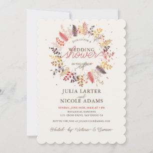 Invitation Fougère de champignon de fleur sauvage Mariage Dou
