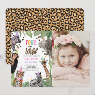 Invitation FOUR Ever Wild Safari 4ème anniversaire Photo
