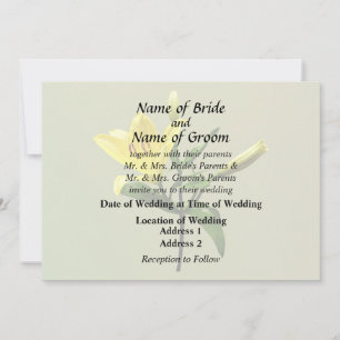 Invitation Fournitures de mariage One Yellow Lily