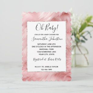 Invitation Fourrure Animale Rose Filleul
