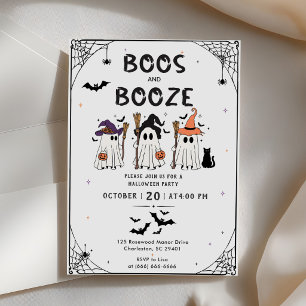 Invitation Fous et Boissons Soirée Halloween