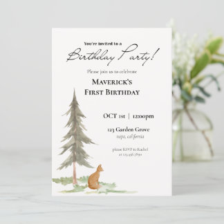 Invitation Fox Birthday Party