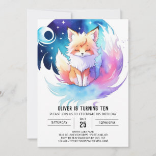 Invitation Fox Friends in the Woods Anniversaire