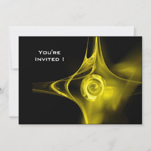 Invitation FRACTAL ROSE clair jaune noir