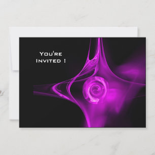 Invitation FRACTAL ROSE clair violet noir