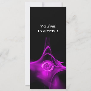 Invitation FRACTAL ROSE violet clair noir