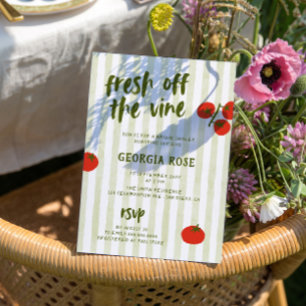 Invitation Fraîche De La Vigne Tomate Fête des mariées Levée 