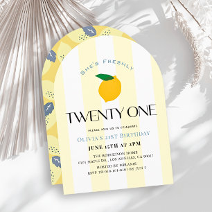 Invitation Fraîchement 21 Citron/Bande de Citron 21e Annivers