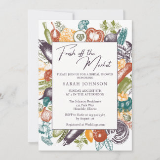 Invitation Fraîchement à la Fête des mariées du marché