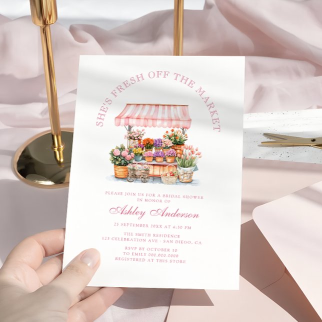 Invitation Fraîchement De La Fête des mariées De Marché Des A (Créateur téléchargé)