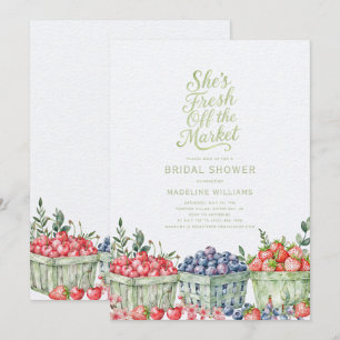 Invitation Fraîchement de la Fête des mariées du marché des a
