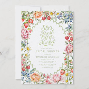 Invitation Fraîchement de la Fête des mariées du marché des a