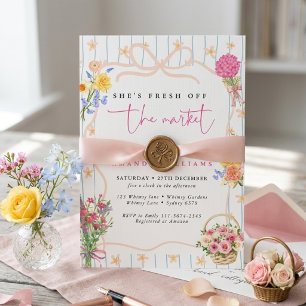 Invitation Fraîchement du Marché Floral Bridal Shower 