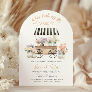Invitation Fraîchement Hors Du Marché Fête des mariées de cha