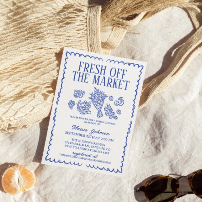 Invitation Fraîchement Hors Fête des mariées Du Marché, Le Ma (Créateur téléchargé)