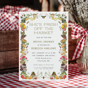 Invitation Fraîchement sortie du marché Fermier Vintage Showe