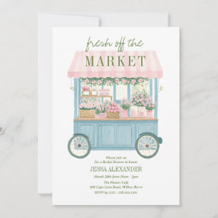 Invitation Fraîcheur de la Fête des mariées florale du fermie