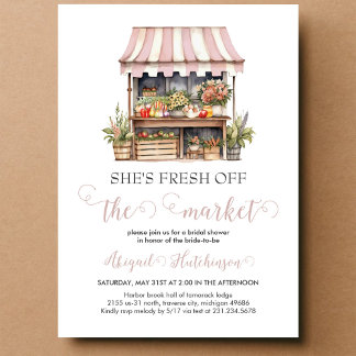 Invitation Frais du marché Fête de mariage au marché fermier