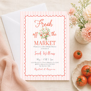 Invitation Frais Émoulu de la Mariée sur le Marché